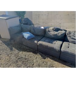 Grey couch modular 5 pc