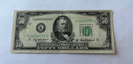 1950 Series B $50 Federal Reserve Note (NOT FREE) OBO