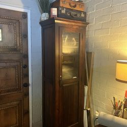 Crate And Barrel Cabinet (added Wine Storage) 
