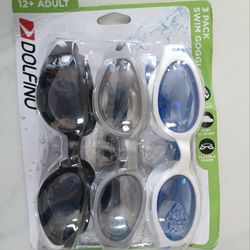 Brand New Dolfino 3-Pack Swim Goggles