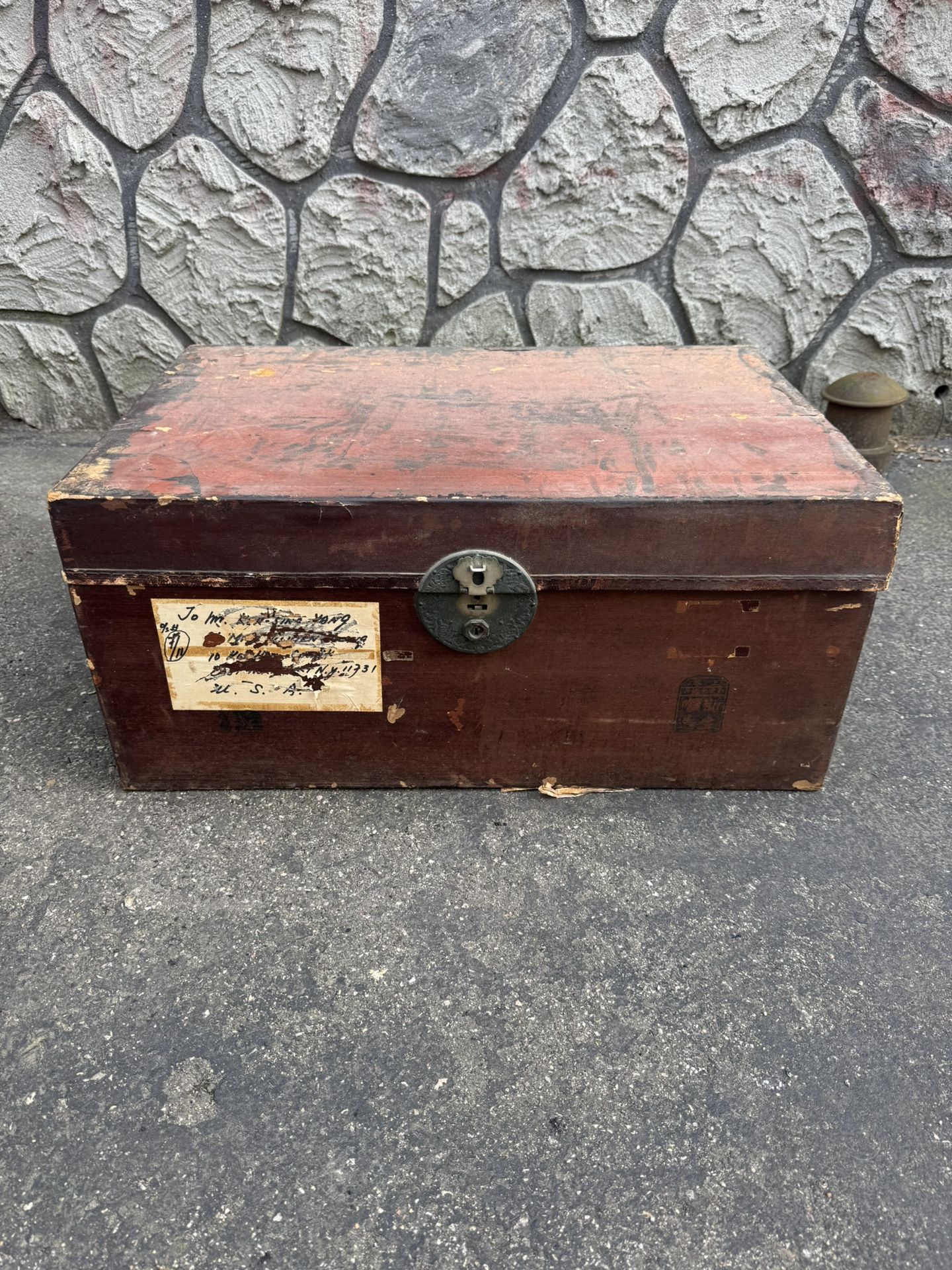 Antique Wooden Trunk Chest