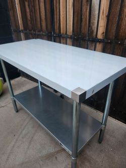 VEVOR Commercial Prep Table, Silver, 48 x 24 in.