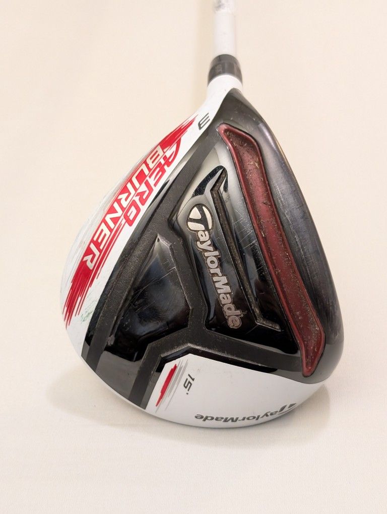 LH USED TAYLORMADE AERO BURNER #3:WOOD 15* MATRIX AERO BURNER SPEED RUL -Z 60 R. FLEX GRAPHITE SHAFT W/ TAYLORMADE GRIP