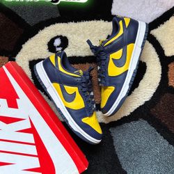 Lightly Used Michigan Dunks Size 8M