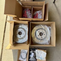 Power Stop KC7087-26 Rear Z26 Street Warrior Brake Pad & Rotor Kit w/ Red Powder Coated Calipers BMW