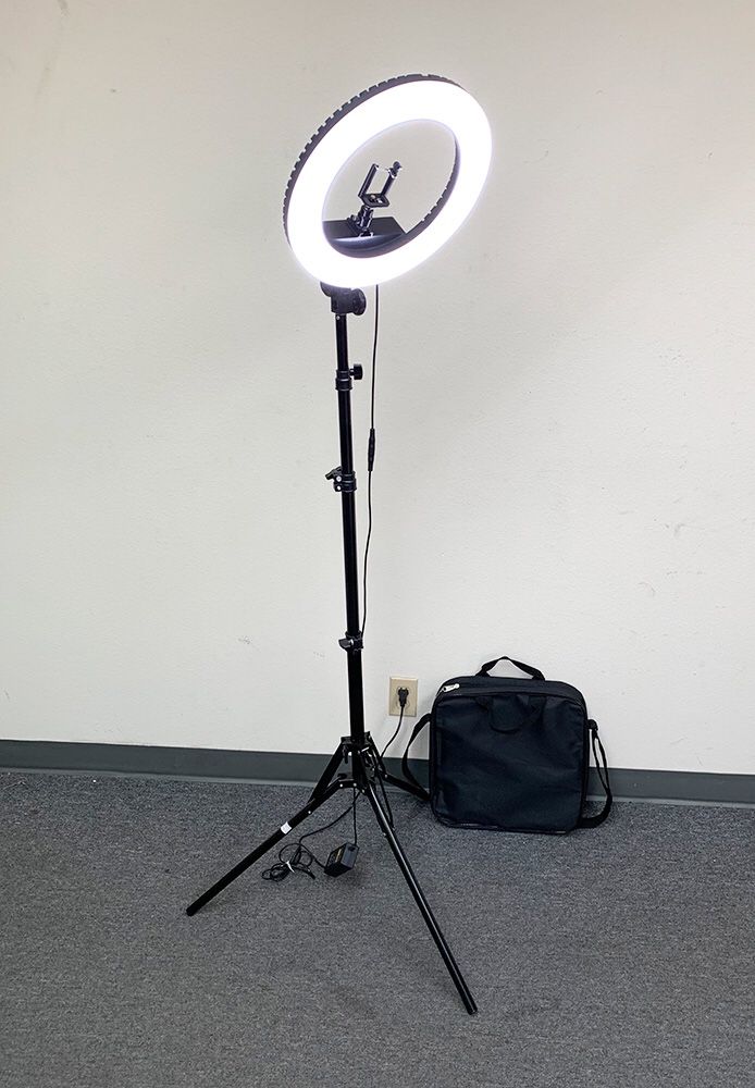 New $75 each LED 13” Ring Light Photo Stand Lighting 50W 5500K Dimmable Studio Video Camera