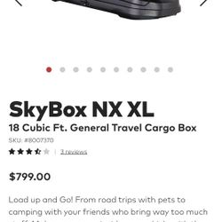 Yakima SkyBox NX XL Travel Roof Cargo Box New