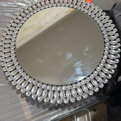 Gorgeous Silver Diamond Mirror