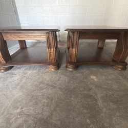Beautiful Solid Wood End Tables (Set of 2)