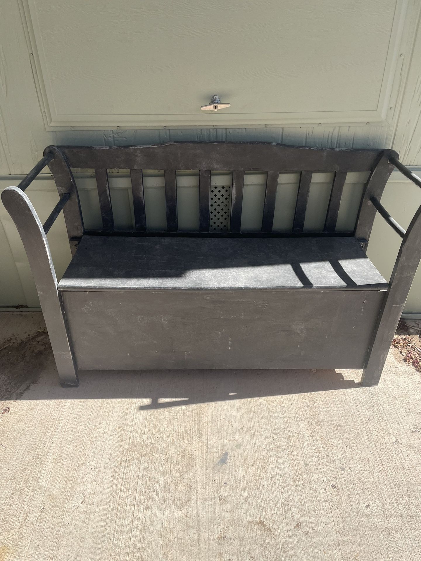 Wooden Patio Bench With Storage