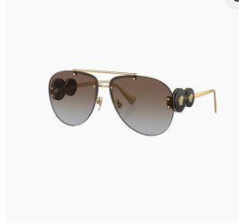 Versace Medusa Aviator Sunglasses Gold