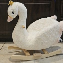 Adorable Plush Princess Swan Rocker