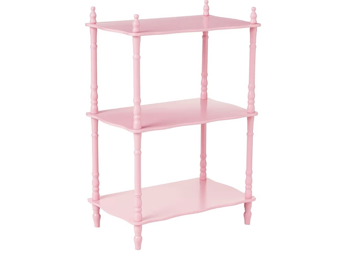 Pink Wood Tier Shelve