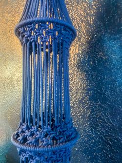 New Blue Macrame Wall Tessel