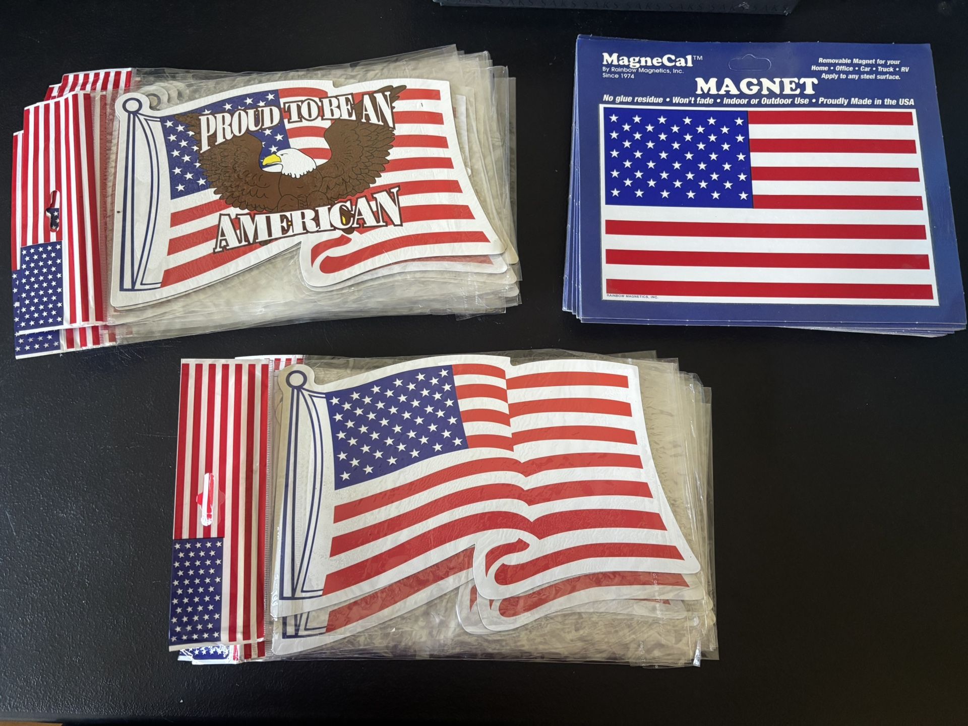 BRAND NEW 88 Magnetic American 🇺🇸 Flags, Size 8.5 x 5.5