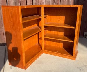 Solid Wood Corner Shelf Unit – One Piece – Great Storage