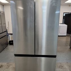New Samsung Bespoke Counter Depth Stainless Steel French Door Refrigerator Autofill And Ice 🧊 Maker 
