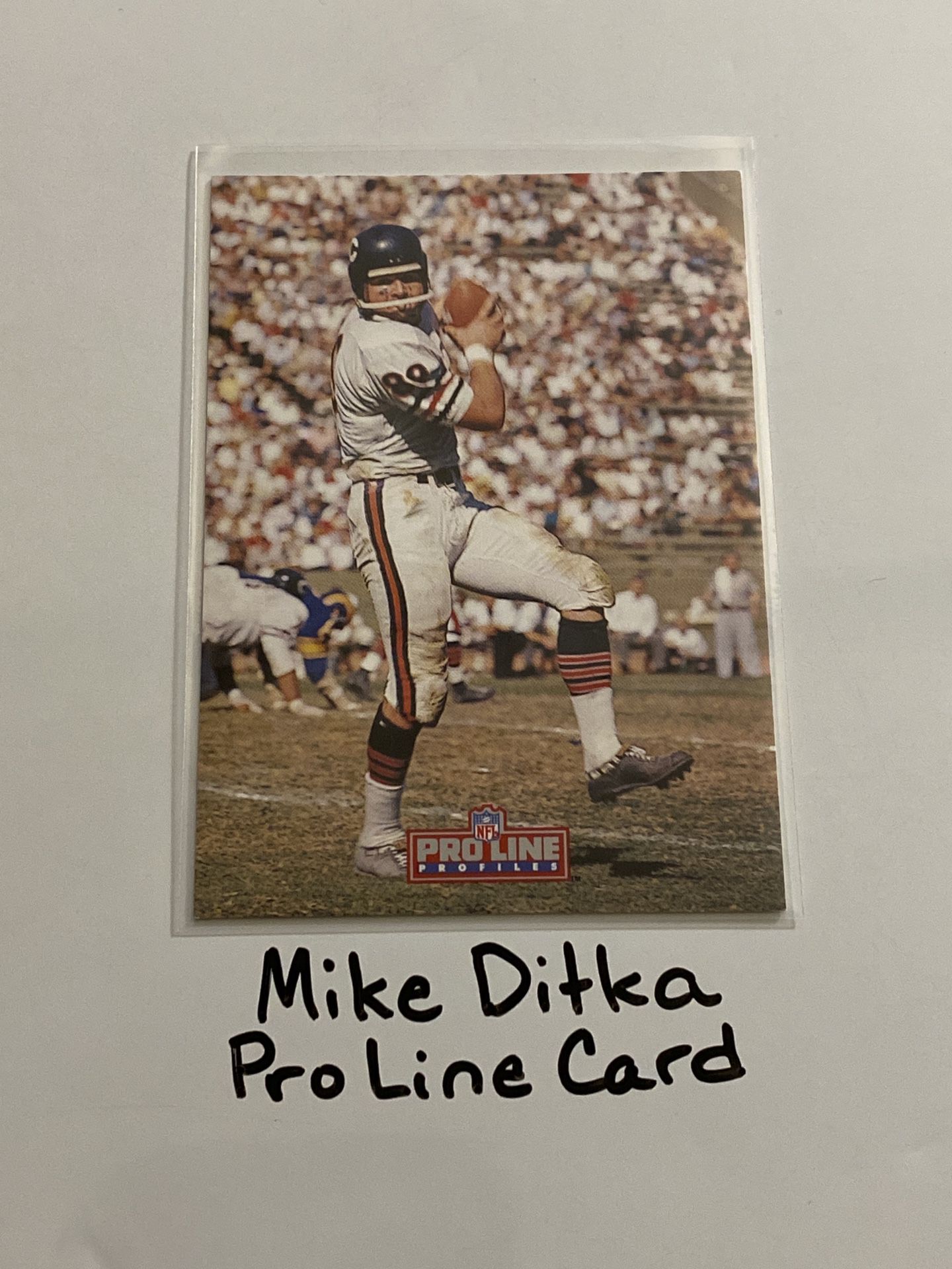 Mike Ditka Chicago Bears Hall of Fame TE Pro Line Card. 