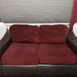 Ruby Red Love Seat & Couch