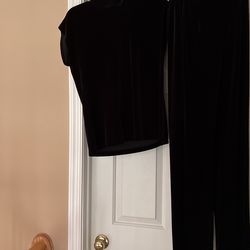 Black Velvet Top And Slacks