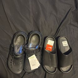 Nike Slide And Crocs 