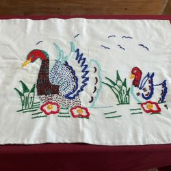 Vintage Needlepoint Pillowcase
