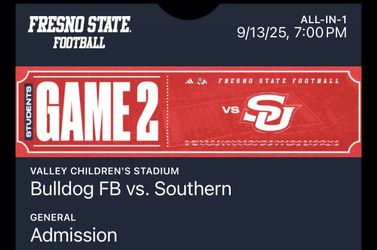 2 Tickets For Tonight Fresno State Students Section
