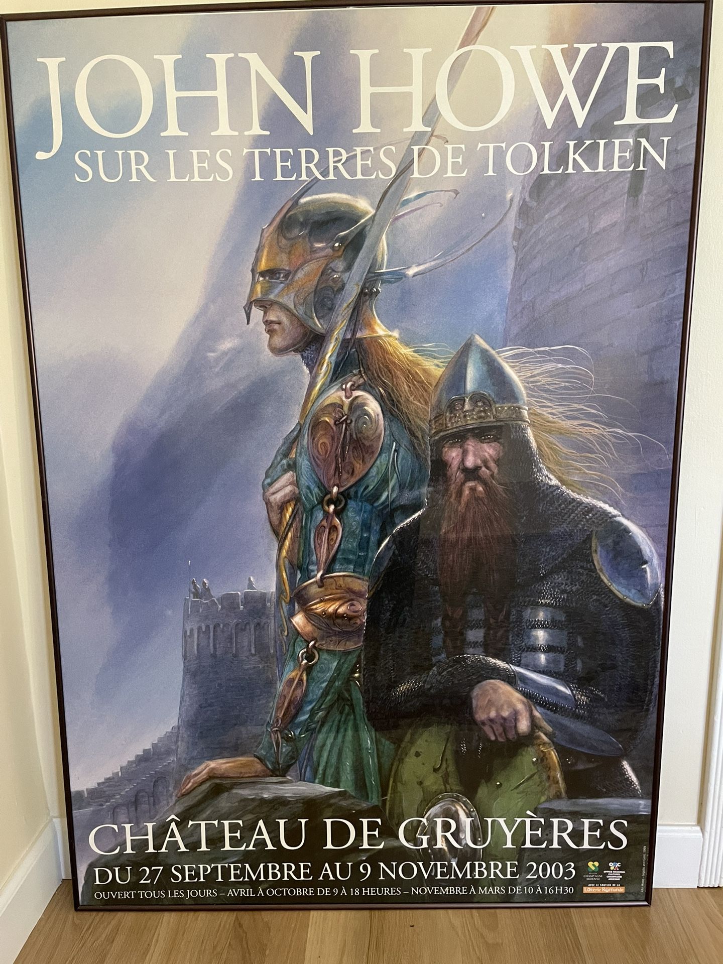 Original Tolkien  Lord Of The Rings John Howe Gruyère Castle Framed Poster RARE