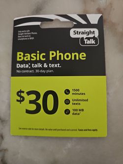 Straight talk basic phone plan