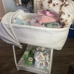 Bassinet With Blankets