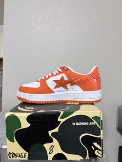 Low Orange White Sneakers (8.5, 9, 10, 10.5 , 11 & 12)
