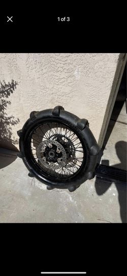 Dirt Bike Rim And Tire ..