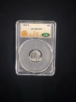 CAC MS64 Graded 1955-D 10S Coin