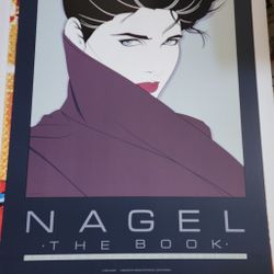RARE Vintage 1985 Patrick Nagel Poster – "The Book" Promo – 26x36 Mirage Editions (Plate-Signed)