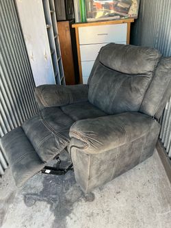 Gray Manual Glider Recliner