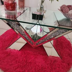 Coffee Table De Vidrio Y Espejo 