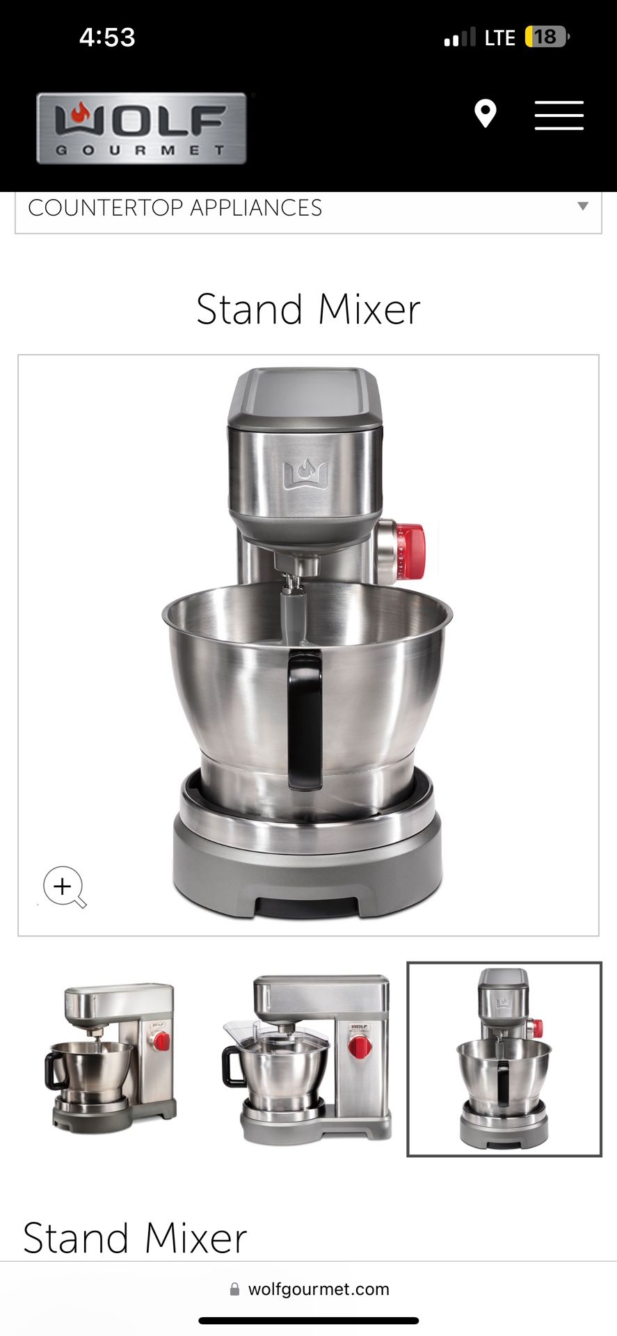 Brand New Wolf Gourmet Stand Mixer