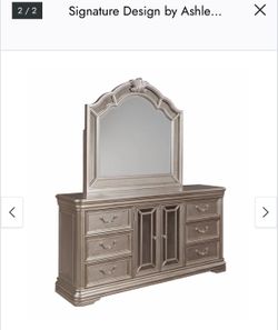 Ashley Signature Dresser with Mirror and 1 nightstand