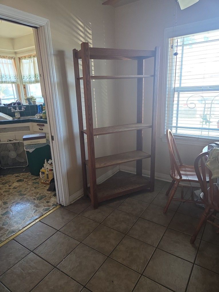 Solid Oak Shelving Unit