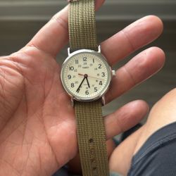 Timex Weekender 38mm Unisex Analog Watch | INDIGLO Backlight | Adjustable Durable Nylon Fabric Slip Through Strap | 24 Hour Time