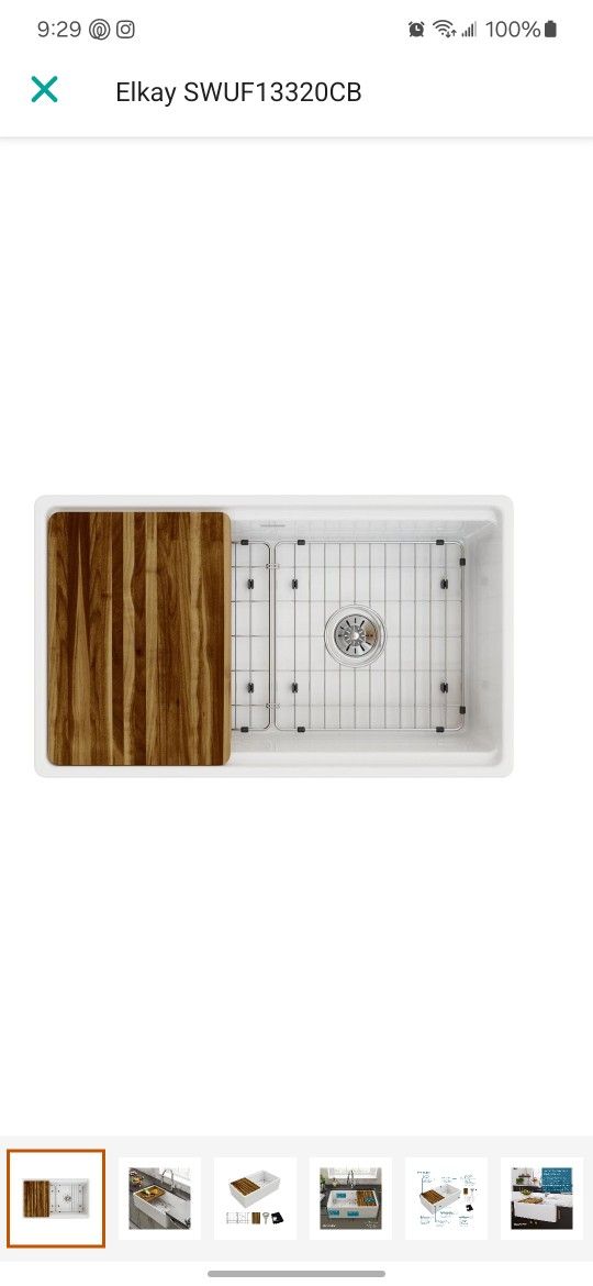 Farmhouse Sink Elkay 33" Farmhouse Single Basin Sink