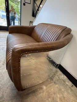 Leather Industrial Couch