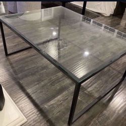 Large Glass Coffee Table (I Think From Pottery Barn) Needs Repainting $120 OBO 