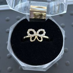 14k Solid Gold Butterfly Ring