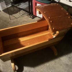 Wooden Doll Cradle