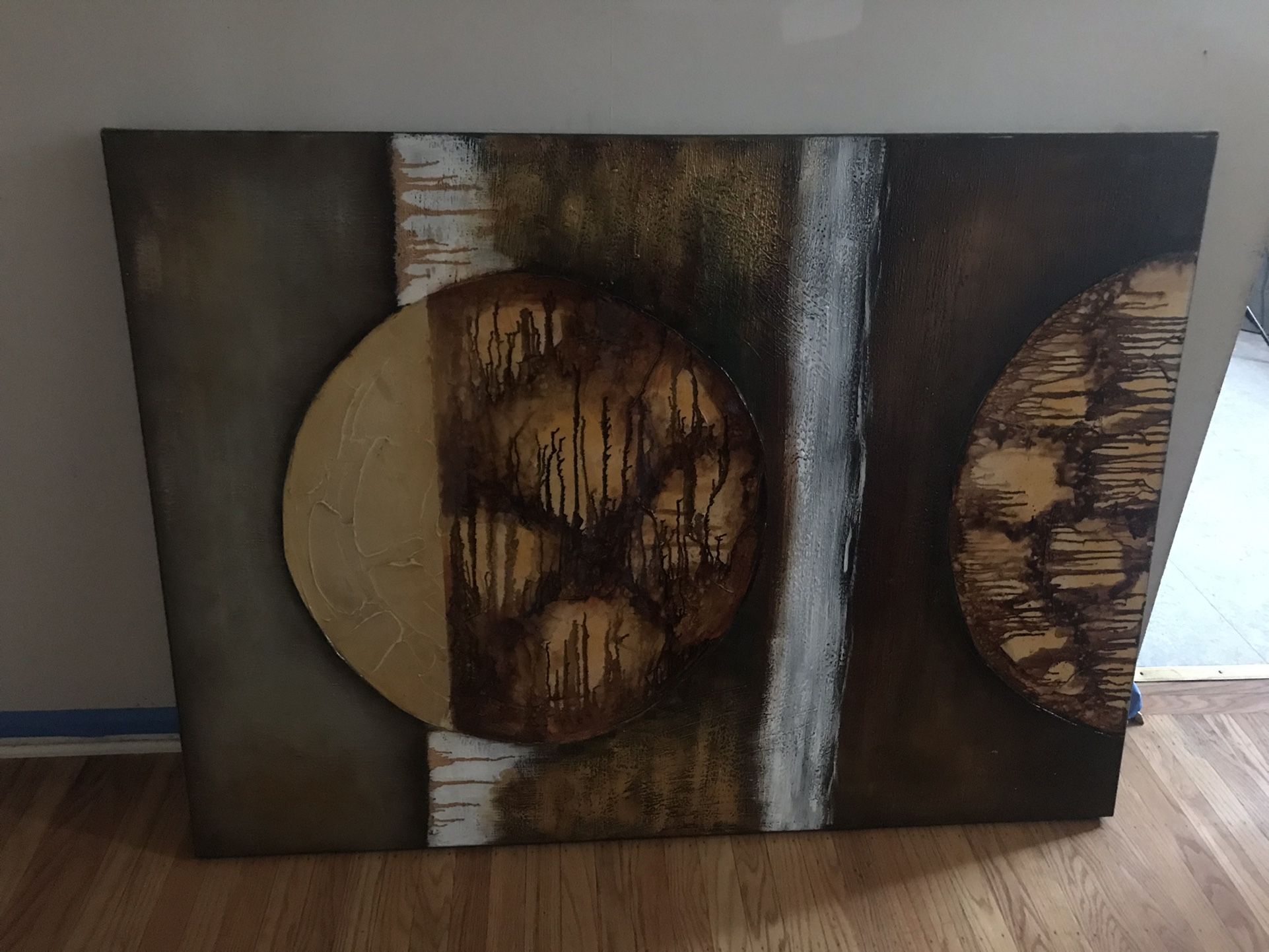 2 Very Large Oil Base paintings