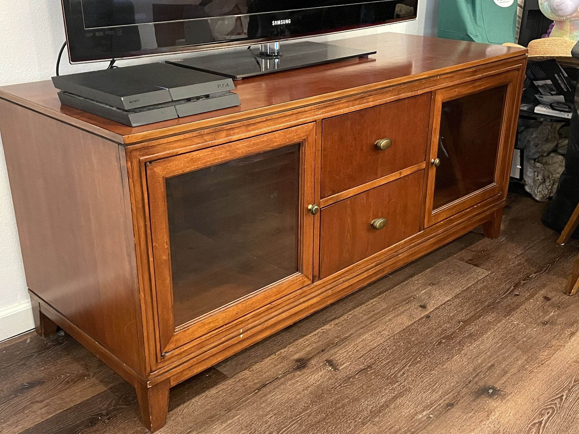 Antique Wooden TV Console