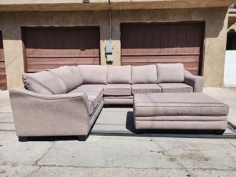 Living Spaces Light Brown Sectional Couch