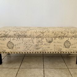 Storage Bench With Fabric Cover