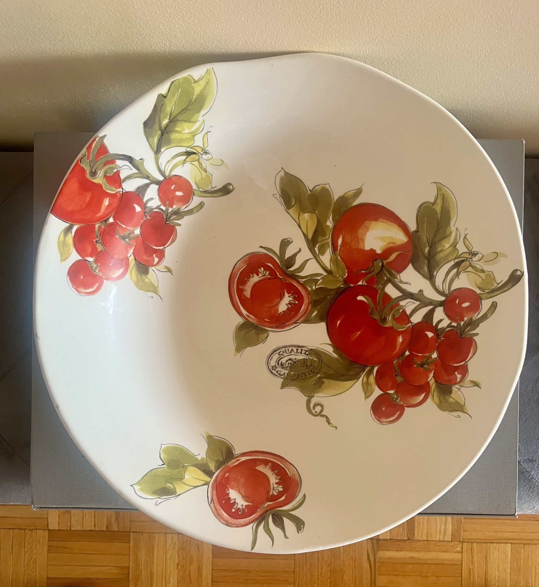 Effetti Pasta Bowl, Tomatoes, Rustic Round, Handmade